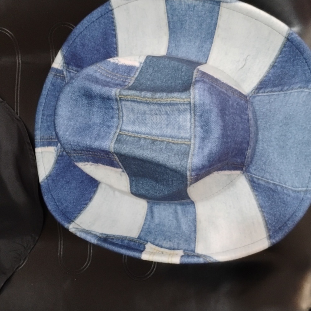 Denim Patchwork Cowboy Hat - Picture 3 of 5